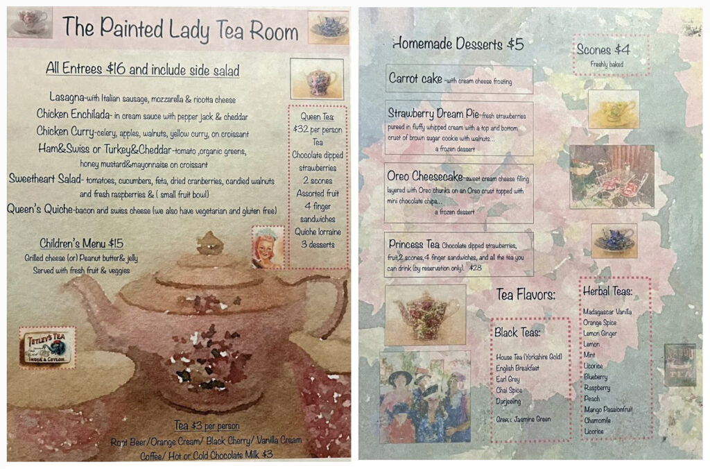 Tea Room Menus