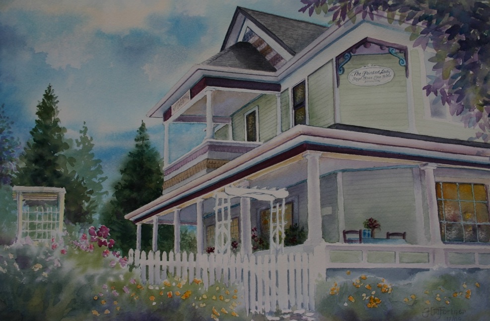 The painted lady bed & breakfast, high tea, historic house, Oregon trail